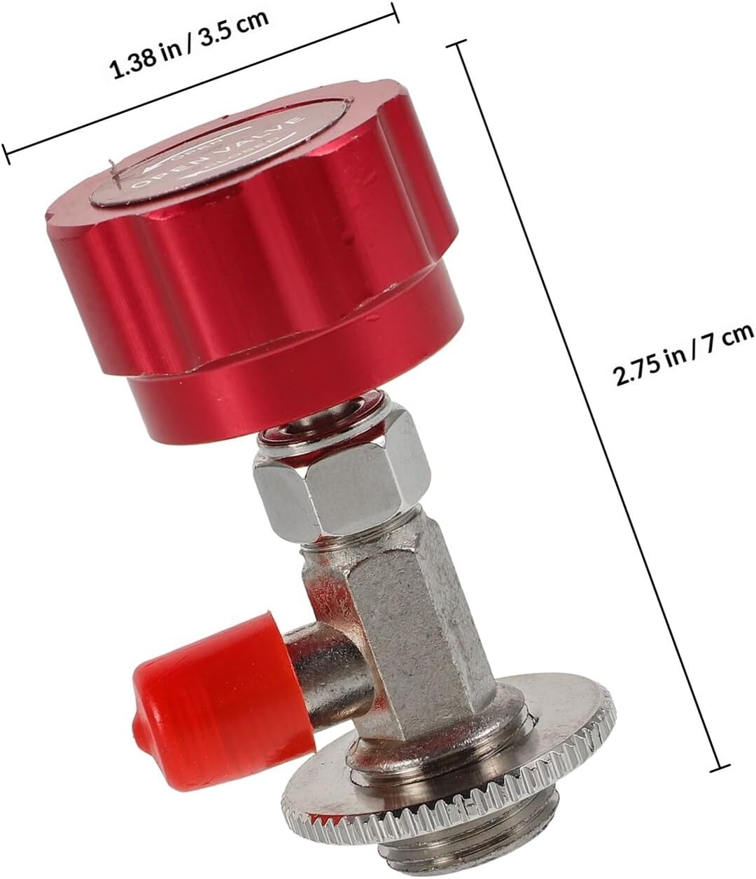 Refrigerant Can Dispensing Valve Auto Can Tap Opener Tool with Quick Connect Fittings for Car Air Conditioner System Maintenance and Ac Charging