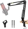 MAONO Microphone Stand, Microphone Arm, Adjustable Height Angle, Load Capacity 2.2 lbs 1 kg for Microphones, Desktop Microphone Stand Arm, 38 inch - 58 inch Included, Desk Clamp, Stable, Metal