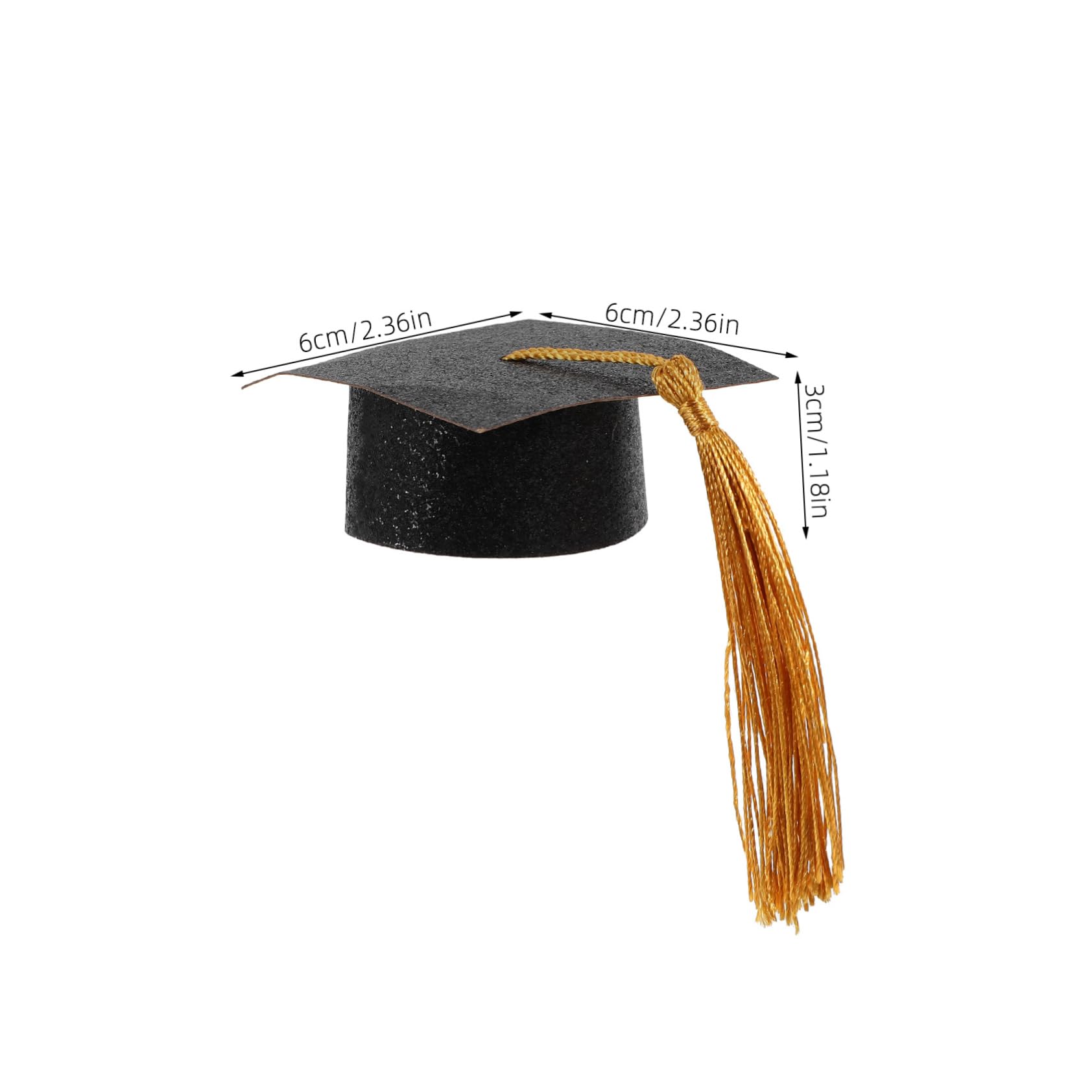 ULTECHNOVO 5 Sätze Lustige Hülle Trinken Party Kappen Abdeckung Abschlusskappe Mini Grad Hüte Absolventen Klein Rosa Deckel Für Getränkebecher Papier 20 Stück * 5