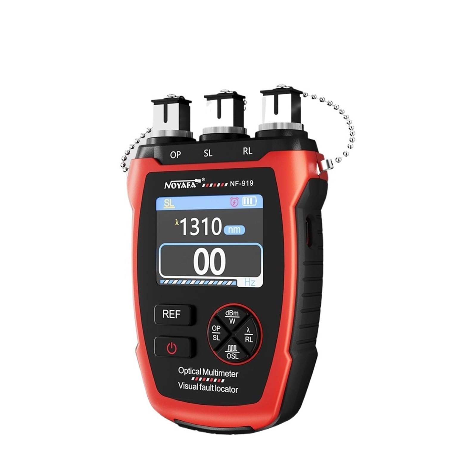 NF-919 Medidor De Fibra Óptica 3 En 1 Localizador Visual De Fallas Medidor De Potencia REF/OPM Probador De Cables De Fibra Óptica Con Luz Roja Herramienta De Red