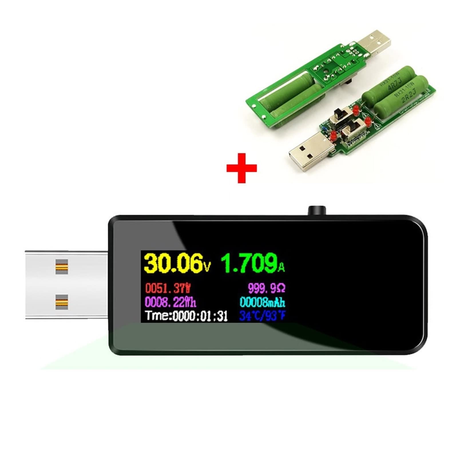 Urządzenie pomiarowe tester USB 13 1 Usb. Próbnik DC. Cyfrowy woltomierz Amperimetro Napięcie Amperomierz Amperomierz Detektor mocy chyłomierzem ładowarka(U96 Blue 3A Cable)