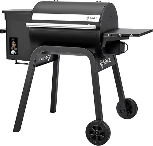 Brisk It Zelos-450 - Parrilla Ahumadora Eléctrica de Pellets de Madera – Parrilla BBQ Inteligente con I.A. y WiFi, Área de Cocción de 450 pulgadas