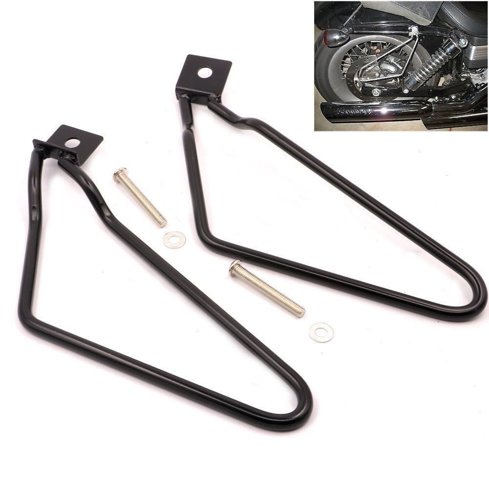 Kit Supporti In Acciaio Nero Per Borse Sellone Harley - Per XL883, XL1200, FXST, FLST