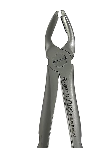 Miniatura 9 de Forceps de extracción dental F1 de calidad alemana con punta de mango dorado de agarre profundo (amarillo)