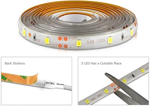 Miniatura 5 de ROCON P Sistema de iluminación LED digital activado por movimiento para debajo de la cama con sensores de movimiento, 2 x 3.3 pies  3.3 ft sensor de