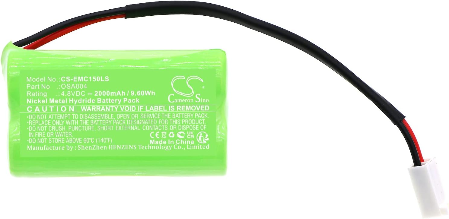 Cameron Sino Battery for Astralite 20-0001, Day-Brite A15032-1, CXL6VBXT, CXXL3GW, 0120894-A, A150321 PN:OSA004 2000mAh
