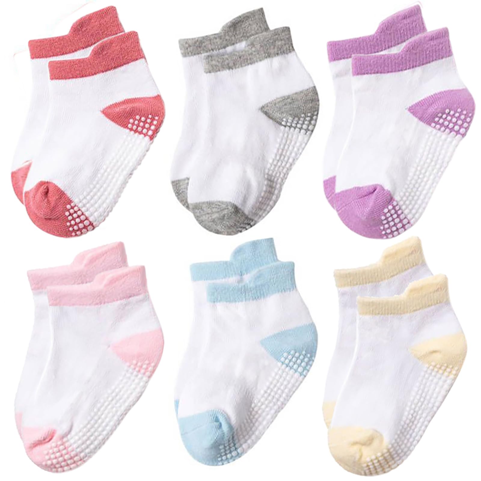 DRESHOW Calcetines Tobilleros Antideslizantes con Suelas Antideslizantes para Bebés Niños Pequeños Niños Niñas — view 9