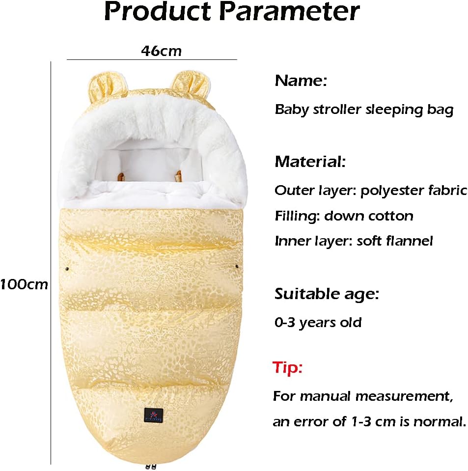 Baby Stroller Footmuff, Padded Foot Cover, Cosy Toes, Warmth, Windproof, Waterproof, Cold Resistant, Washable (Pink)