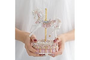 LOVE FOR YOU Gift Wrapped Music Box Carousel Horse