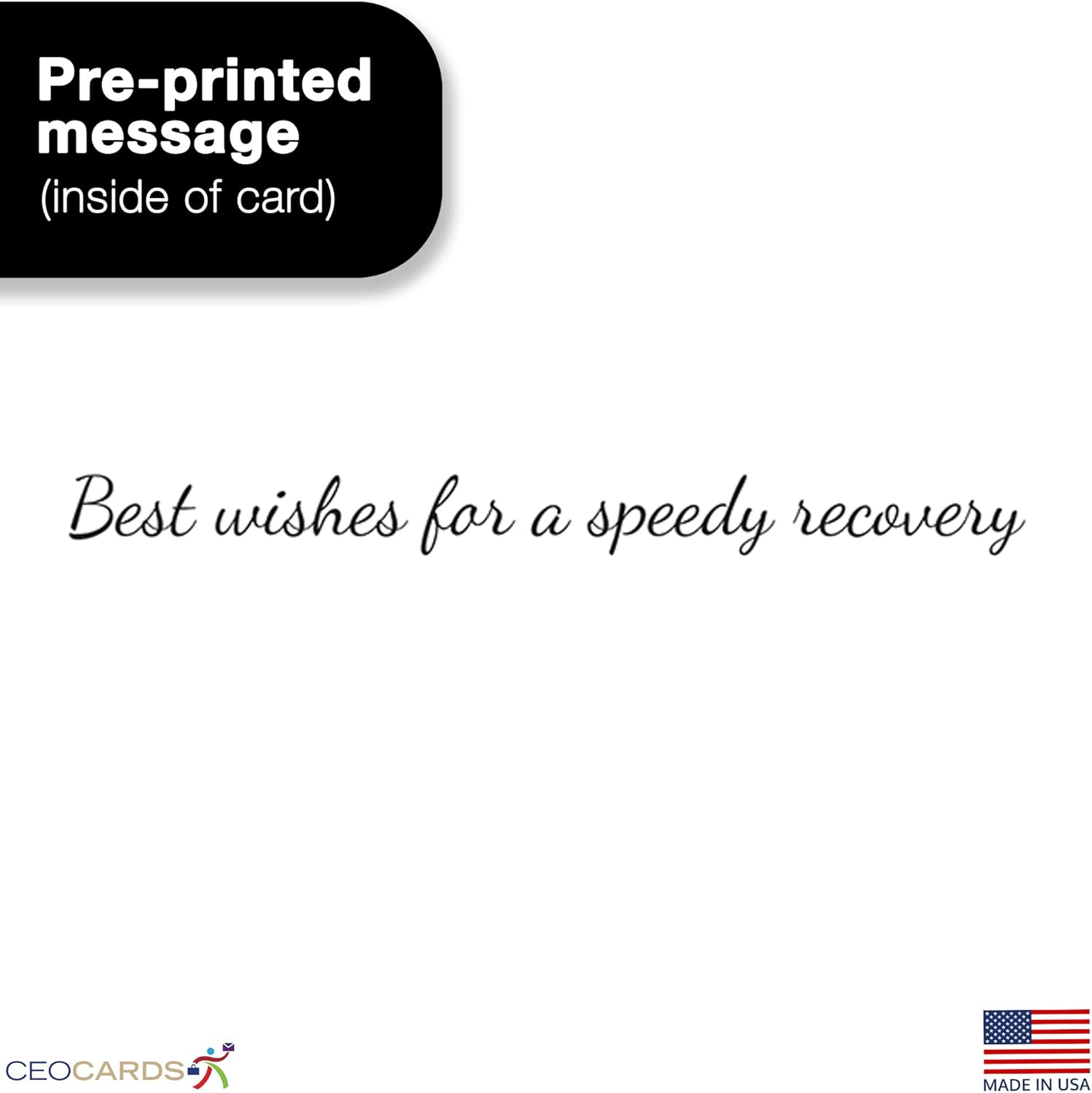 Get Well Soon Cards Bulk Greeting Card Set (Cat Well) 18 Pack With Envelopes - 5x7 Inch Feel Better Recovery Message for Family, Mom, Sister, Aunt, Coworkers & Office (GW2404)