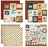 Includes 1 sticker sheet and 3 scrapbook paper western themed cardstock, your complete package for your projects Preserve your memories in style with Western scrapbook supplies and capture every timeless moment in frontier flair Don't let your cowboy...