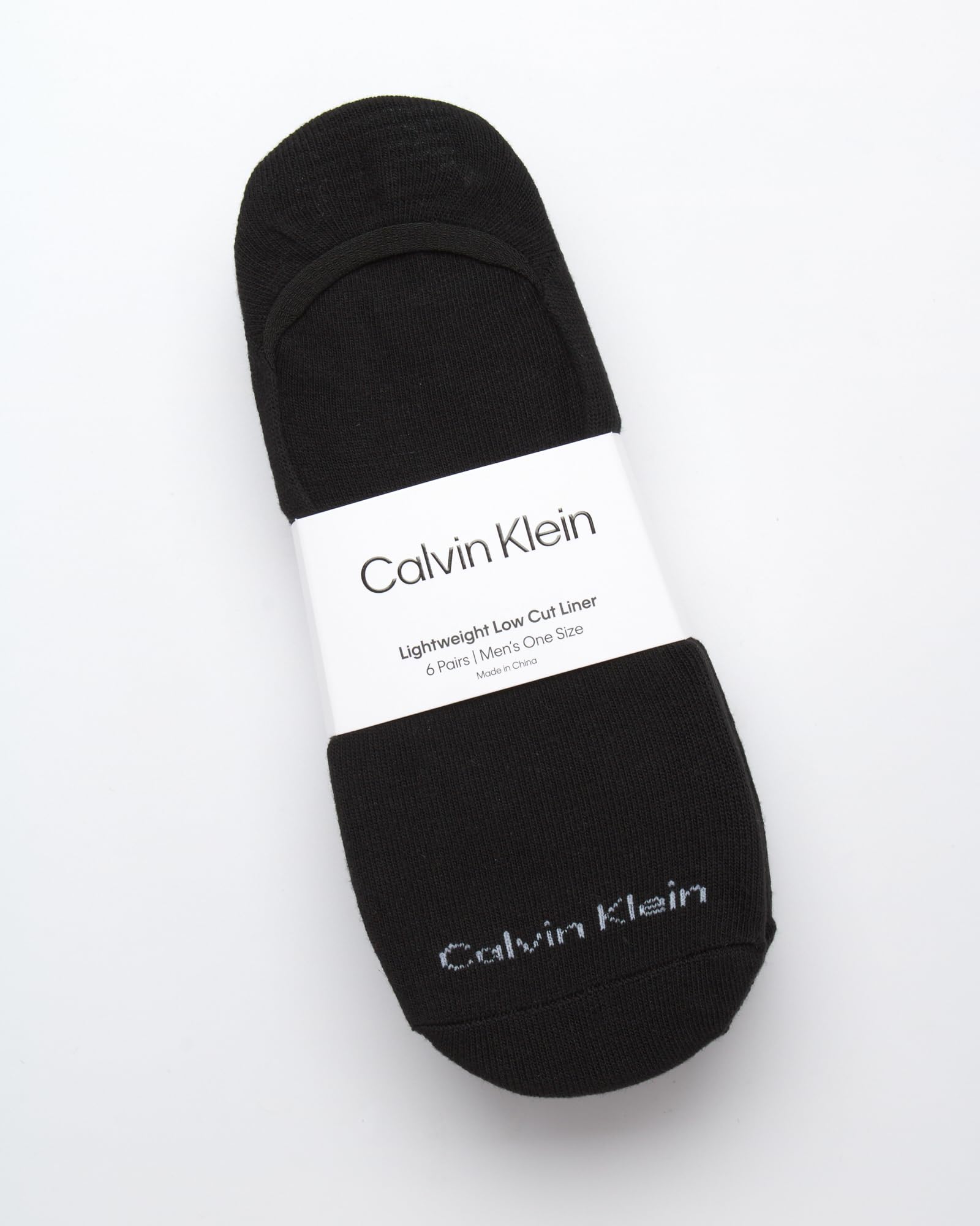 Calvin Klein Calcetines invisibles para hombre, paquete de 6 unidades, mezcla de algodón suave, forro invisible, con agarre en el talón (talla 7-12)