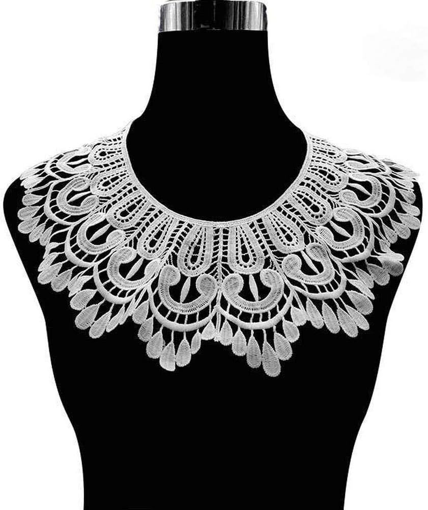 Embroidered WaterSoluble Lace Collar Flower Hollow Corsage