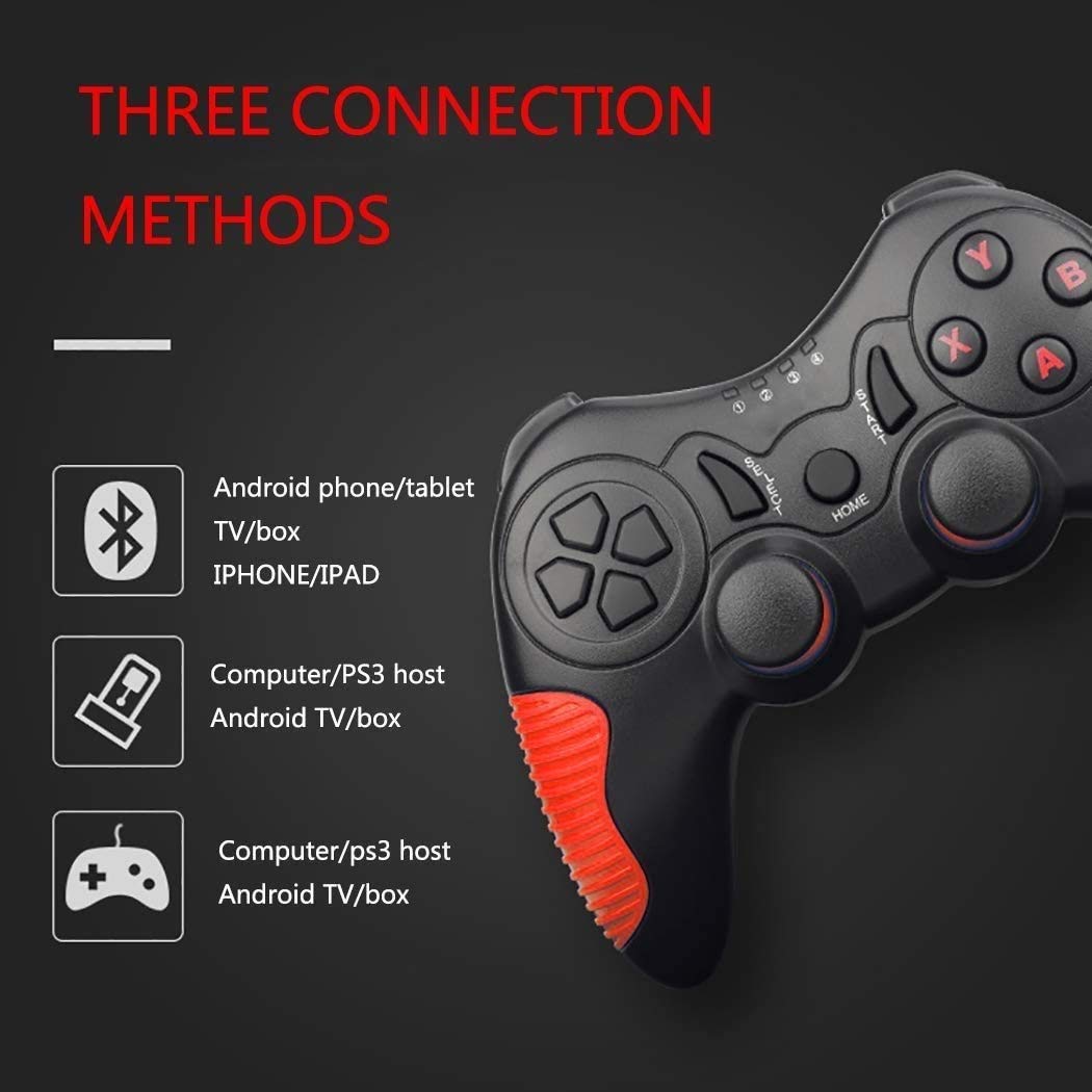 Przenośny kontroler do gier, bezprzewodowa gamepad Bluetooth, joystick do gier nadaje się do telefonu z systemem Android/iOS / TV Box/PC, dla najpopularniejszych uchwytów do gier