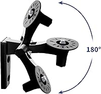 Vista 4 de Soporte de pared ajustable compatible con WYZE Cam Pan V3/V4/V2 Blink Mini Pan-Tilt Camera, ángulo de rotación de 180 grados para pared