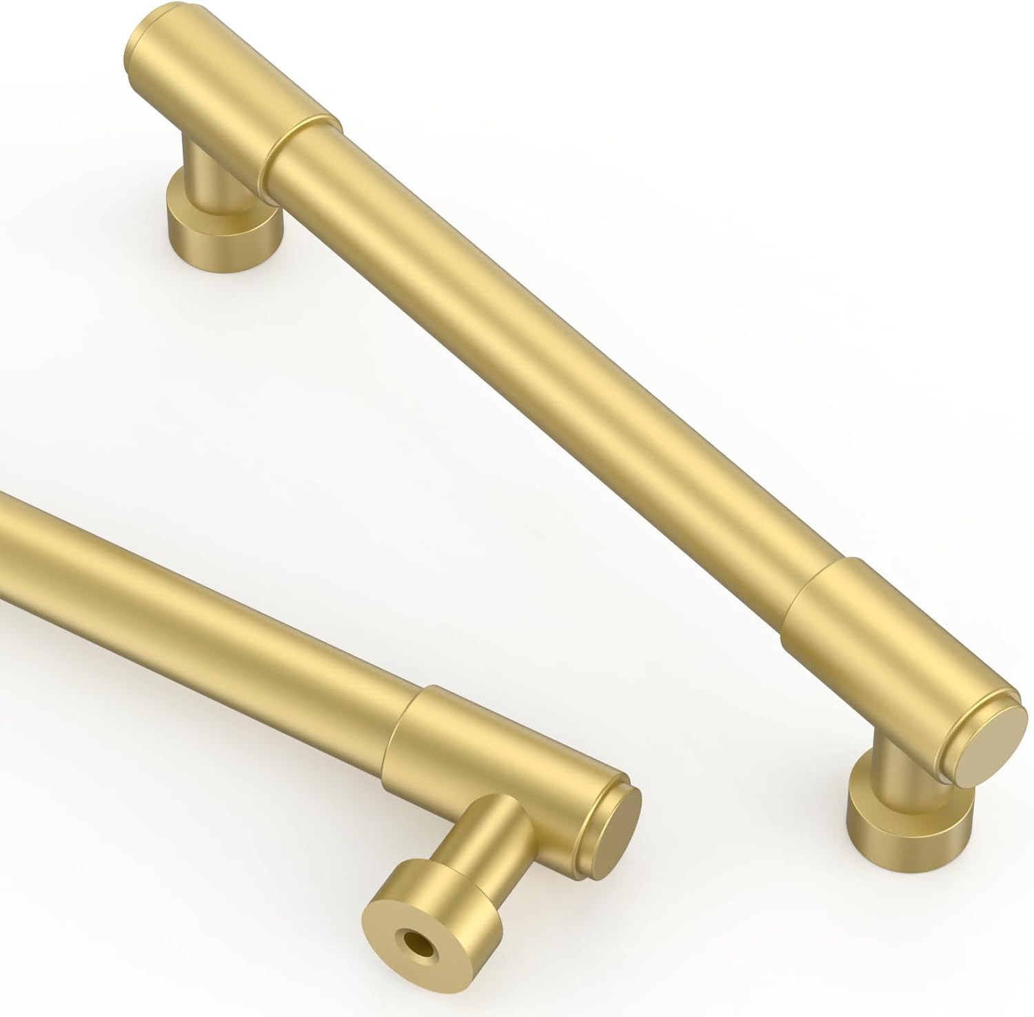 Asidrama 10 Pack 5 Inch(128mm) Brushed Gold Cabinet Pulls Kitchen Cabinet Handles Gold Hardware for Cupboard Drawer Cabinets 5" Hole Center 10 Pack Brushed Gold