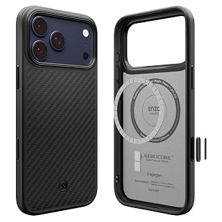 Spigen Case for iPhone 17 Pro Max Case, Enzo Aramid T Designed for Apple iPhone 17 Pro Max (2025) - Black Black - Amazon product rated Grade A