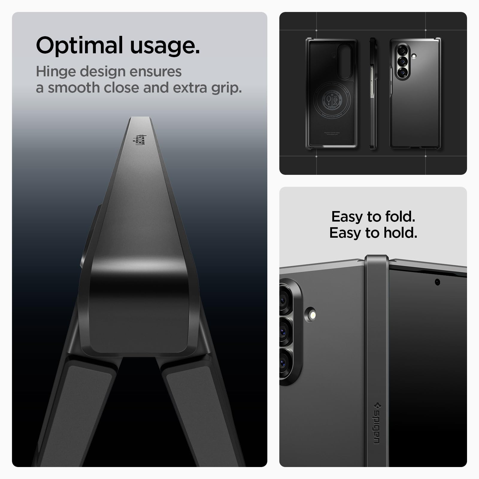 Spigen Funda Tough Armor Pro MagFit para Samsung Samsung Galaxy Z Fold 7 | Compatible con MagSafe, Negro