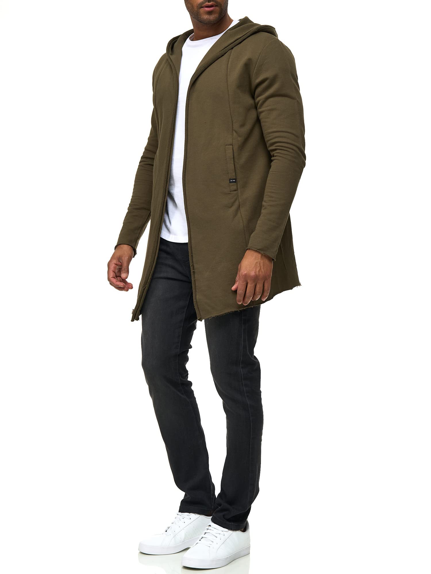 Indicode Herren Brekstad Oversize Sweatjacke aus Baumwolle mit Kapuze