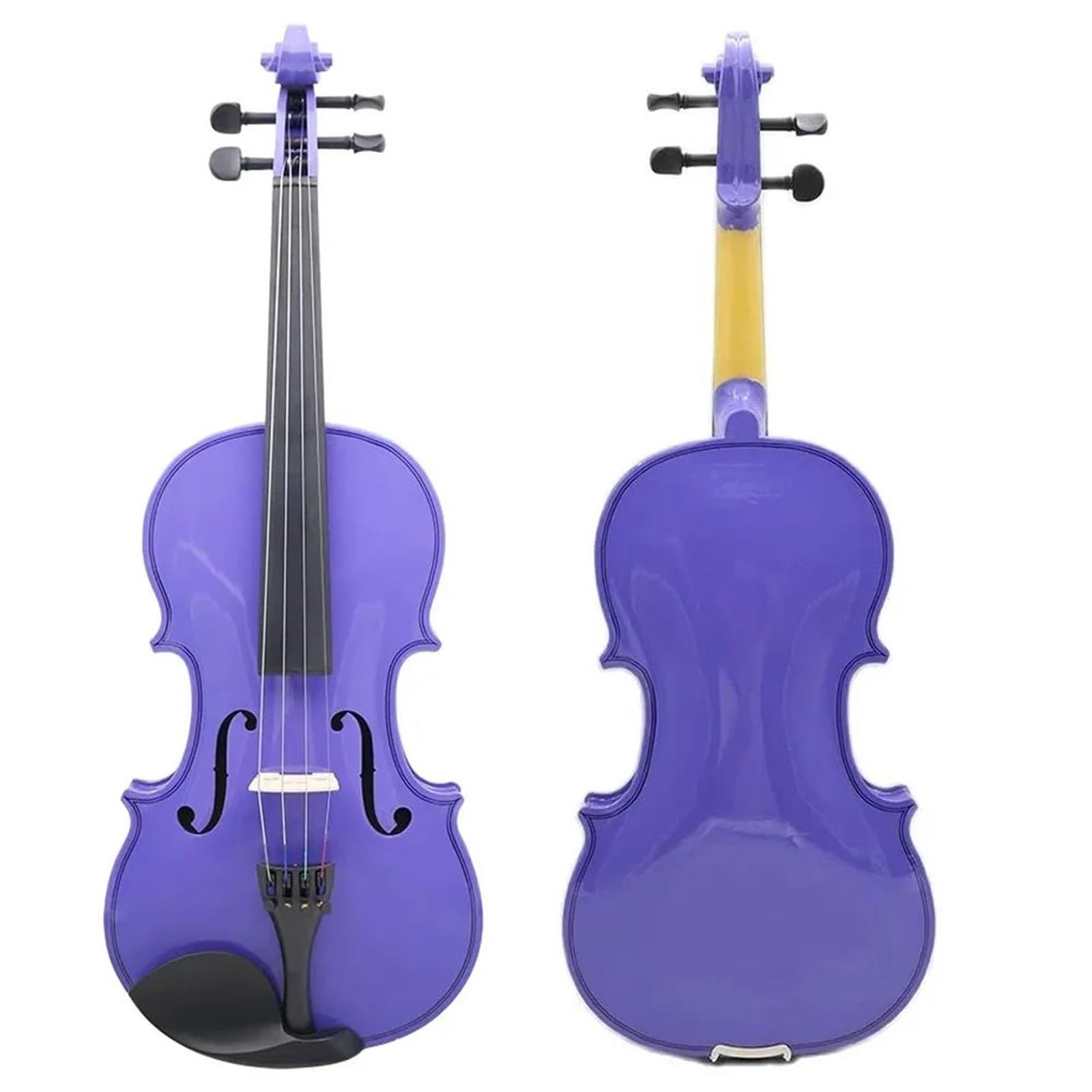 Skrzypce Instrumenty Muzyczne Zestaw Skrzypcowy 4/4 Dla Początkujących Fioletowy Z Futerałem Strunami Smyczkiem Podpórką Na Ramię I Akcesoriami(Type1)