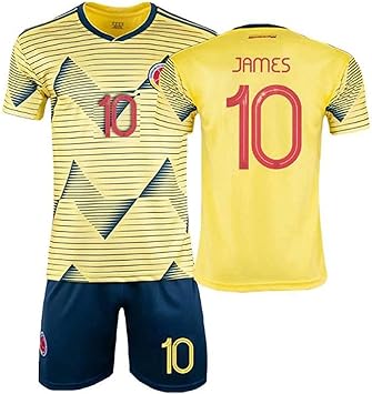 Amazon サッカーユニフォーム 背番号10 Jamesコロンビアホームとアウェイジャージ ジェームズ トジャージ サッカージャージ Tシャツ半ズボン サッカークラブユニフォームチャイルドアダルトスーツ Qizifafa ユニフォーム