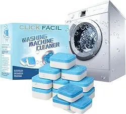 Kit 12 Limpa Máquinas Pastilhas/Tabletes de Limpeza Máquina de Lavar 15g - CLICK FACIL - 180g para Lava Louças e Máquina de Lavar-Roupas