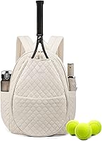 Sucipi Quilted Tennis Bag for Women - Racket Backpack for Pickleball Paddles, Badminton Racquets, Large Capacity Gear Storage