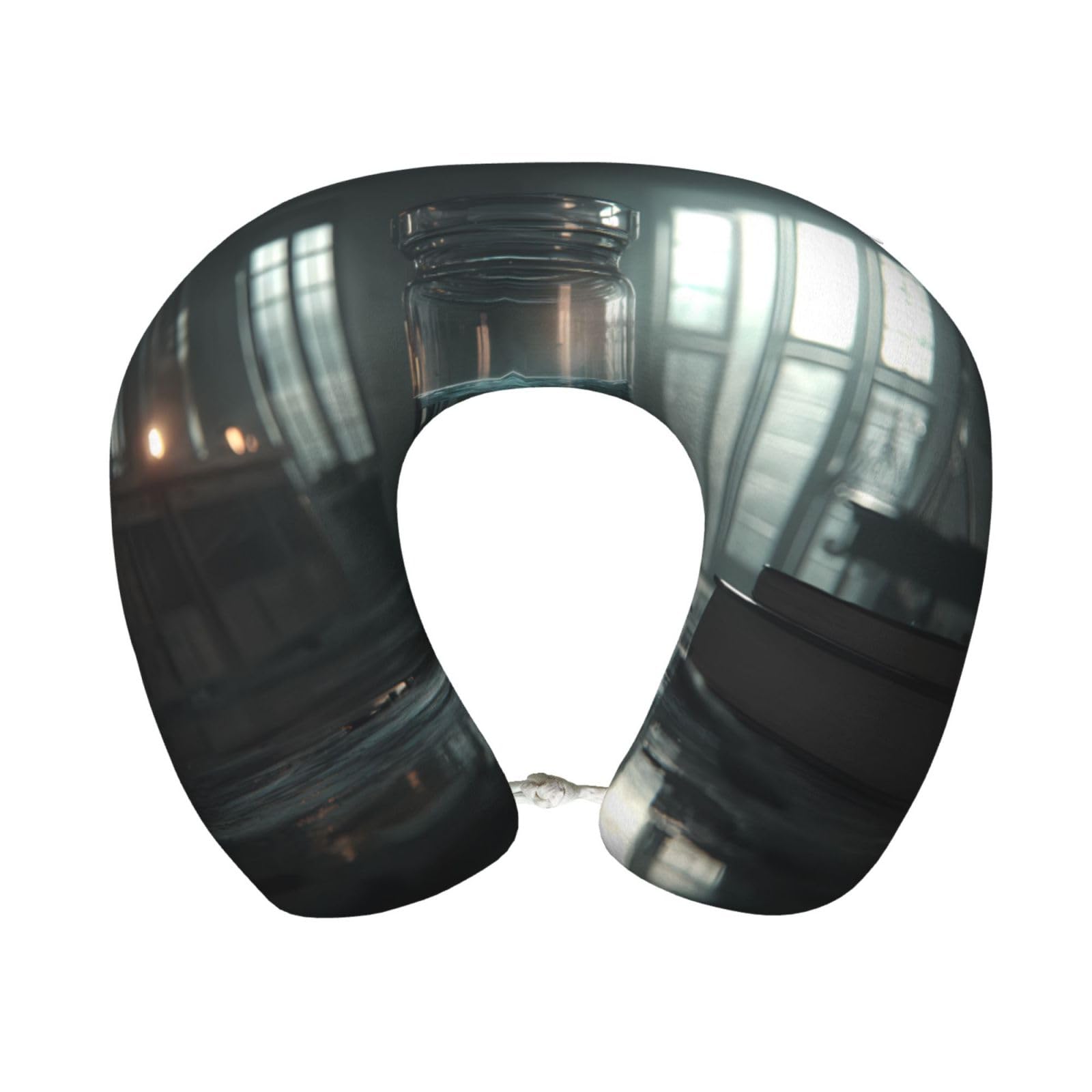 BOAIHH Glowing Cup Memory Foam Travel Pillow for Soft Comfort Fits Snugly for Naps Office, and Airplane Use