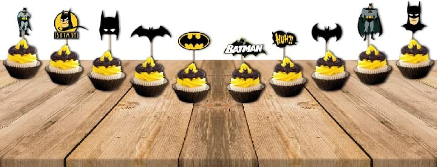 Festiko® Superhero Birthday Party Supplies for Kids, Superhero Party Decorations, Birthday Decorations,20 Pcs Cup Cake Toppers