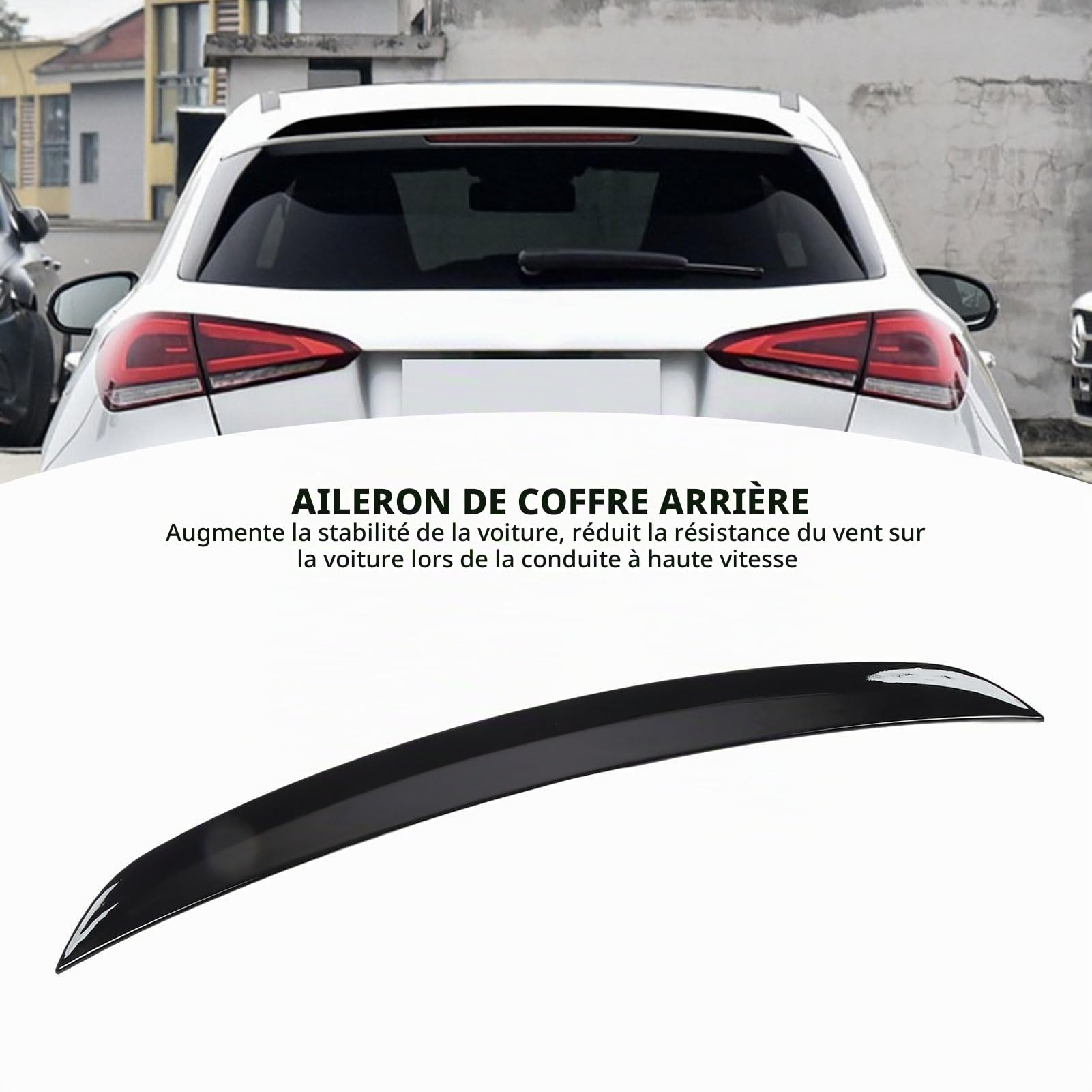 Aileron de Coffre, Aileron Arrière de Voiture Lame Toit de L'Aileron de Coffre Remplacement pour Classe A W177 Amg-Line Hatchback A35 Accessoires Extérieurs Auto