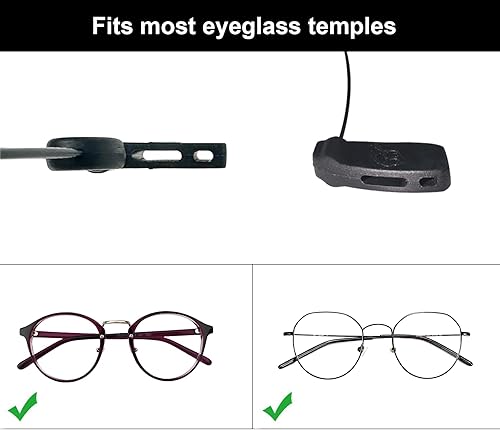 Miniatura 4 de Correa de gafas Retenedores de gafas de seguridad, Negro -