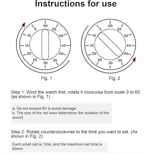 Miniatura 6 de Reloj de pared de 9 pulgadas, temporizador de cocina visual, temporizador de cuenta regresiva visual de 60 minutos, funcionamiento silencioso, fácil