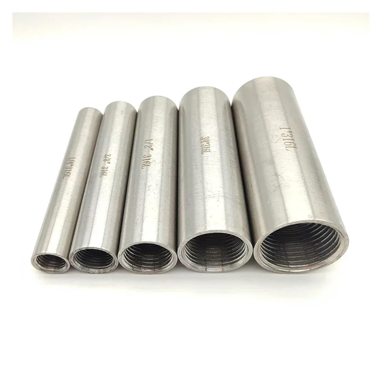 50mm100 Mm długość 1/4 "-2" BSPP żeński gwint równy 316L łącznik rurowy ze stali nierdzewnej hydraulika(50mm Length,2")