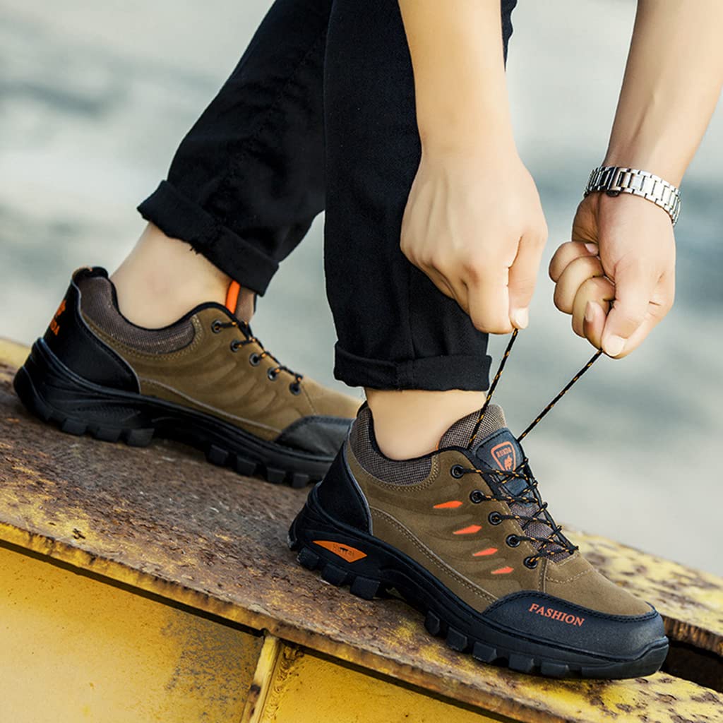Wanderschuhe für Herren, atmungsaktiv, wasserdicht, rutschfest, für den Außenbereich, leicht, niedrige Stiefeletten, Wandern, Trekking, Campingschuhe