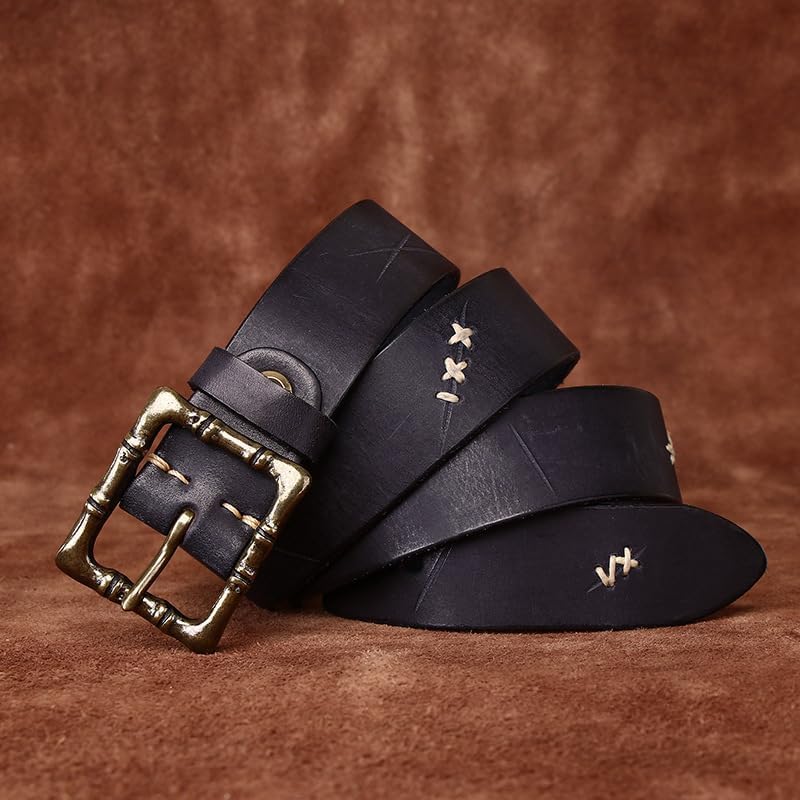 Retro Belt Distressed Leather Men's Belts Solid Brass Buckle Belt Men Handmade Strap Mens Belts for All Occasions Belts4