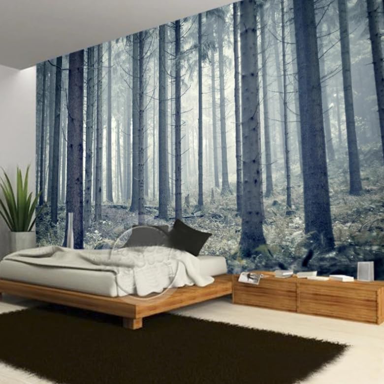 Papier peint photo forêt bois salon et chambre 300x210 cm