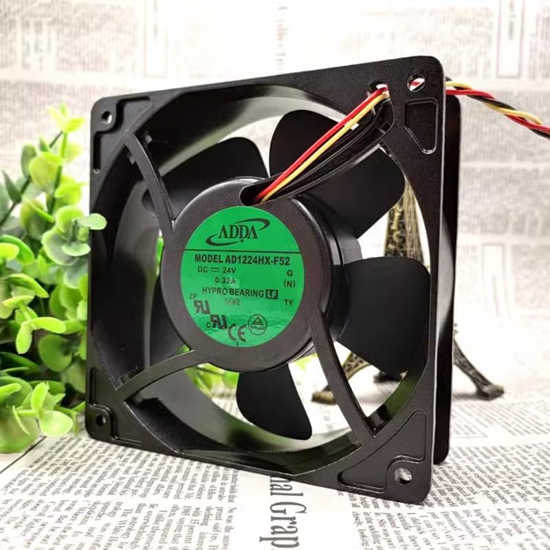 AD1224HX-F52 24V 0.32A 12038 12cm Metal Waterproof Cabinet Fan 120 * 120 * 38mm