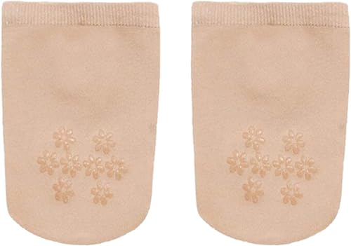 Miniatura 7 de Calcetines de nailon para mujer, sin costuras, media cubierta, agarre antideslizante, forro invisible (6 pares, color piel y negro)
