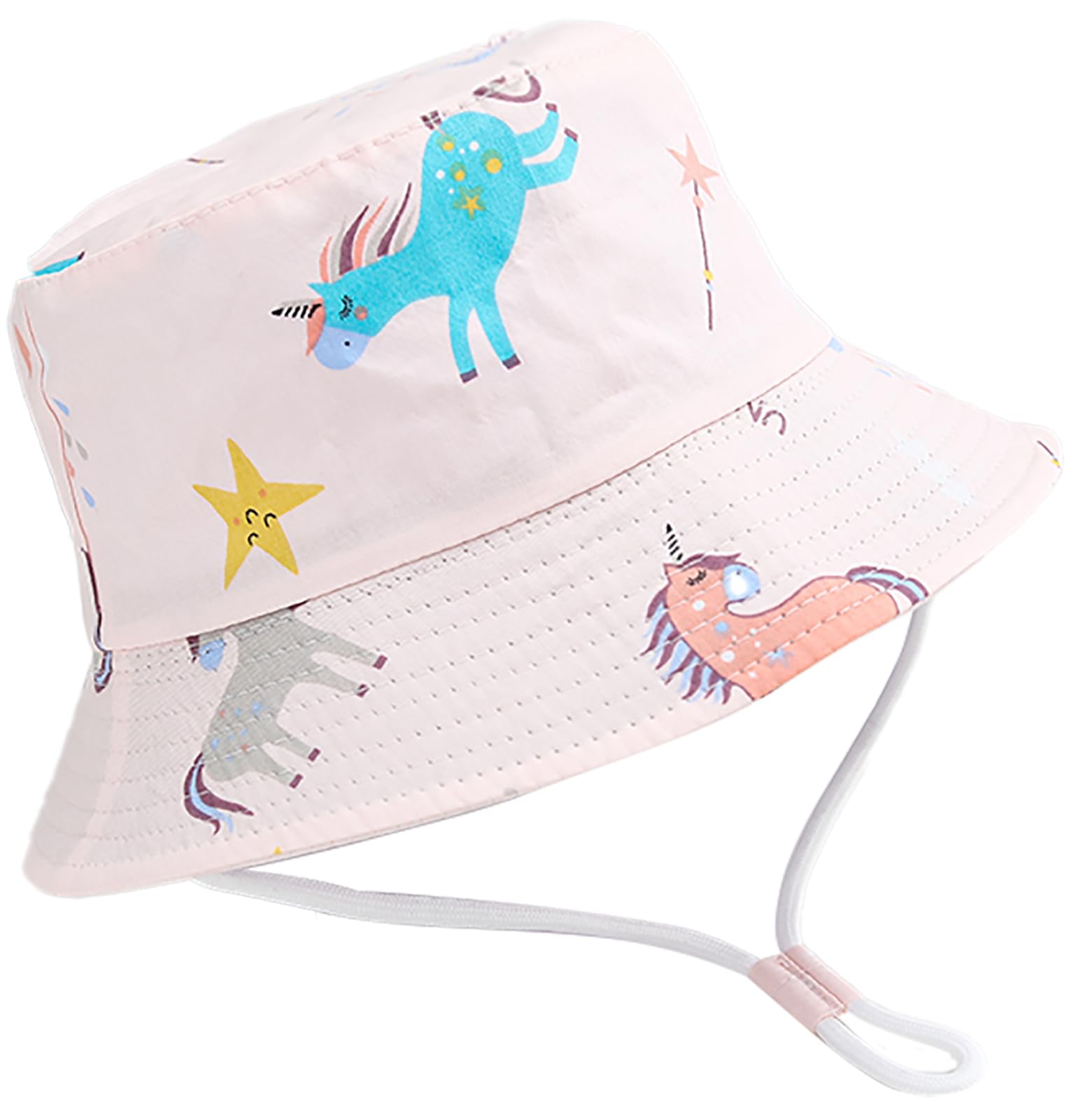 Malaxlx Sombrero de pescador para bebé y niño, protección UV, sombrero de playa, sombrero de cubo, sombrero para niñas y niños