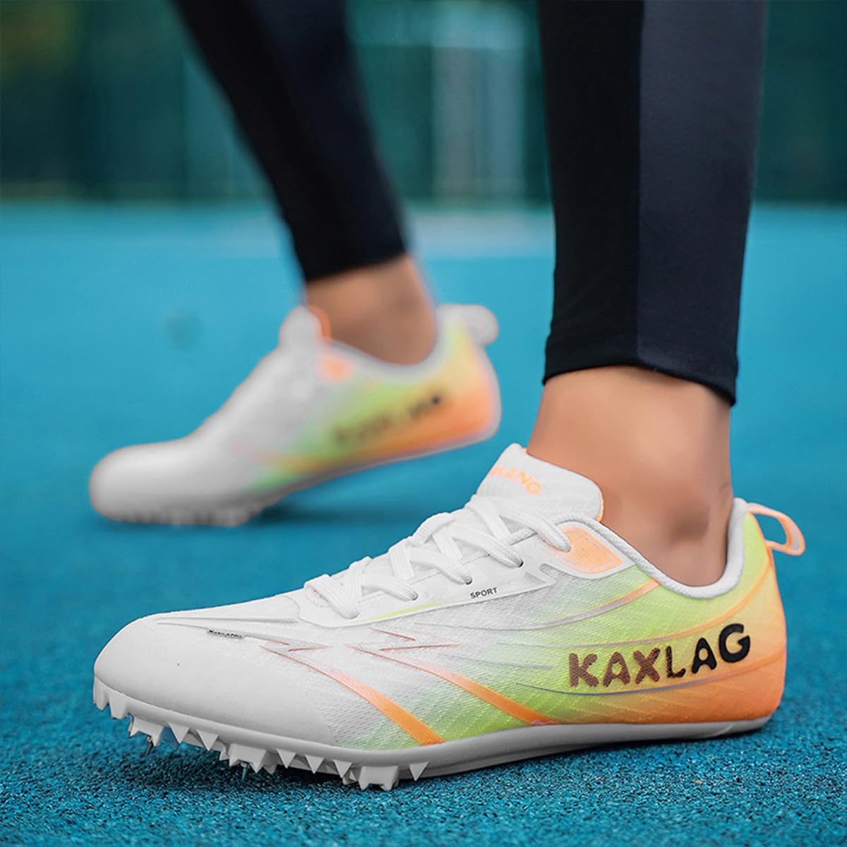 Zapatillas De Atletismo con 7 Clavos para Hombre Y Mujer Transpirable y Ligero Antideslizantes Zapatillas Correr Profesionales para Velocidad Sprint