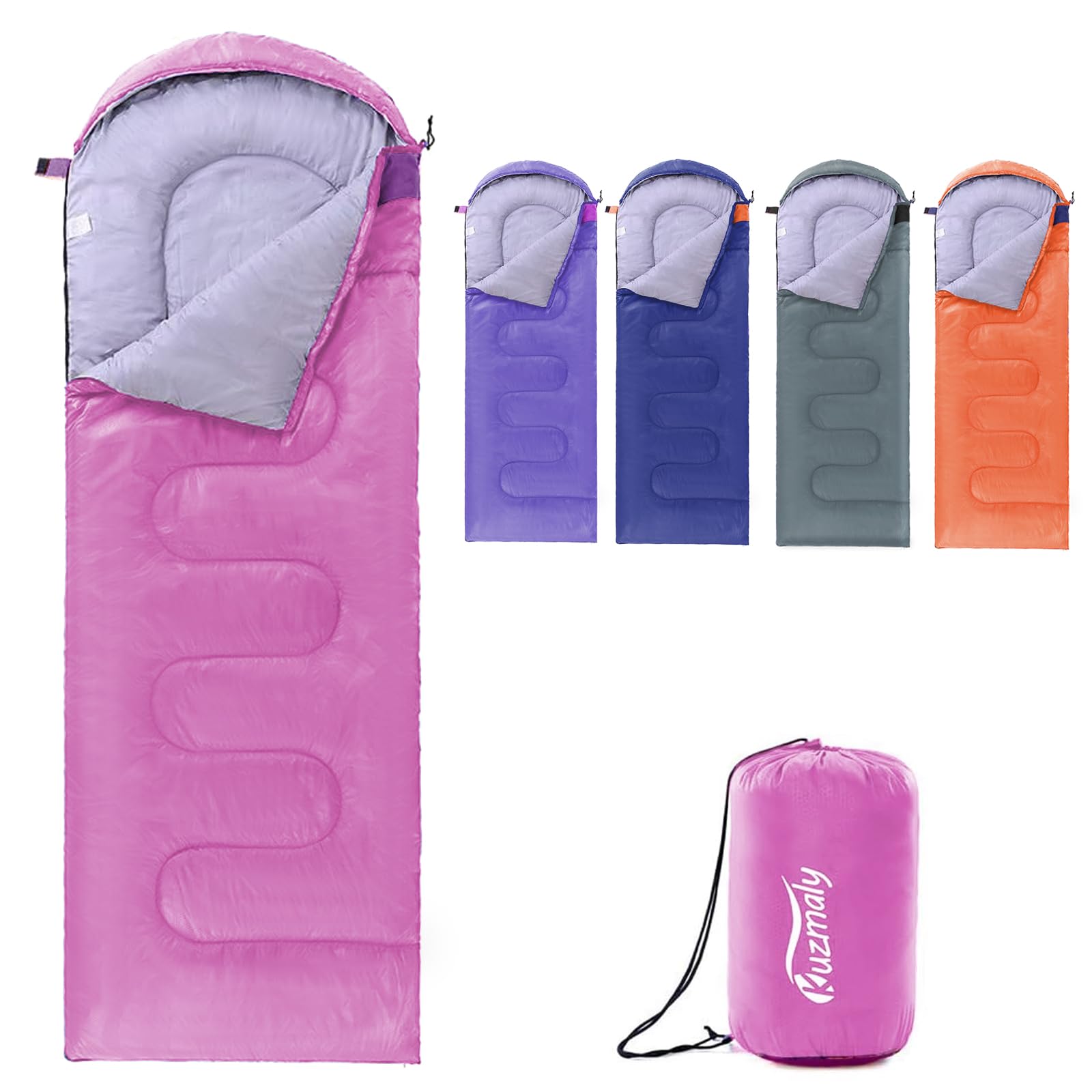 Camping Sleeping Bag 3 Seasons Lightweight &Waterproof with Compression Sack Camping Sleeping Bag Indoor & Outdoor for Adults & Kids
