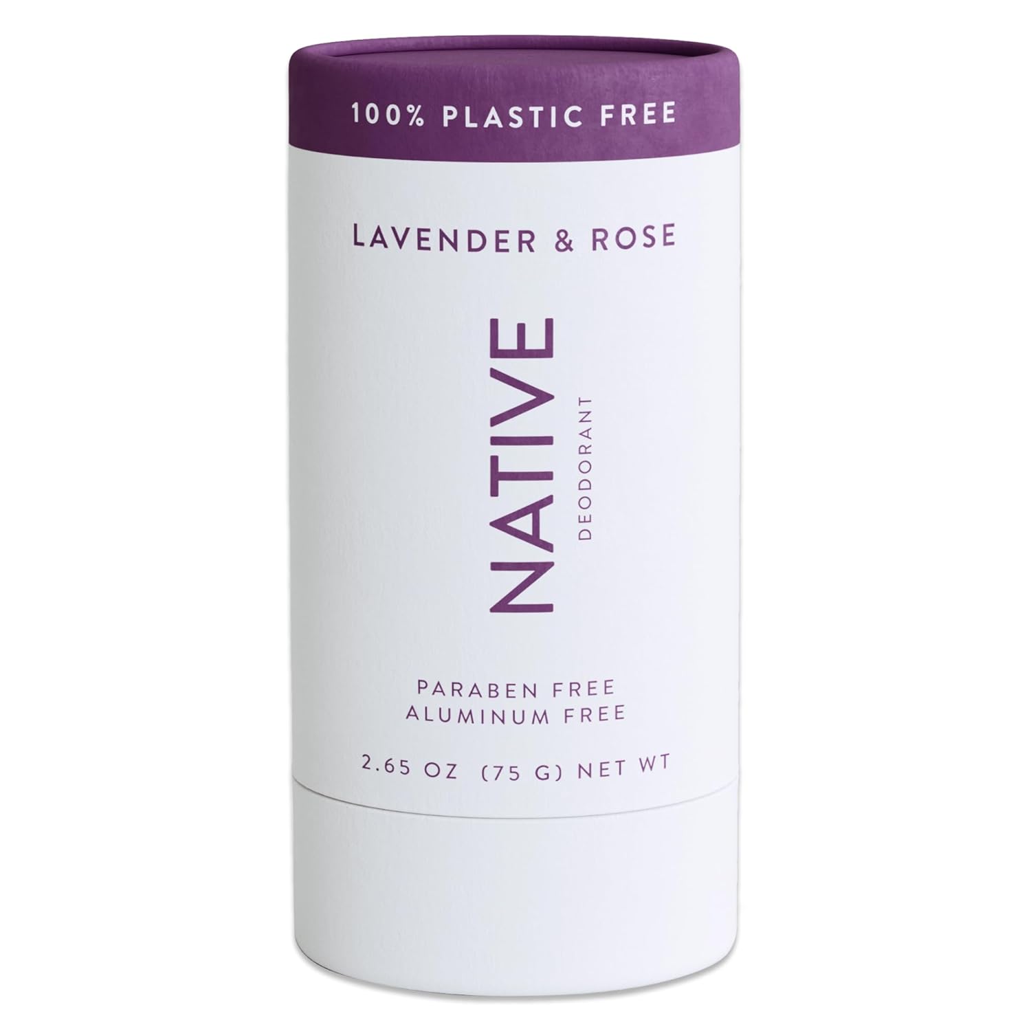 Native Plastic Free Deodorant | Natural Deodorant for Women and Men, Aluminum Free with Baking Soda, Probiotics, Coconut Oil and Shea Butter | Lavender & Rose : Beauty & Personal Care