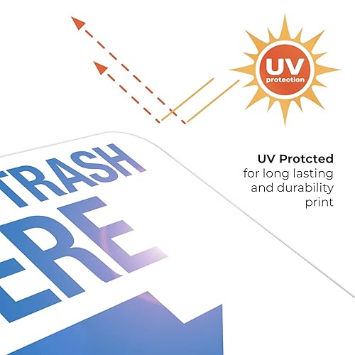 Miniatura 4 de Deposit Trash Here With Downward Arrow Sign, 12x18 Inches, 55 mil thick HDPS (high density polystyrene), Made in USA by Sigo Signs