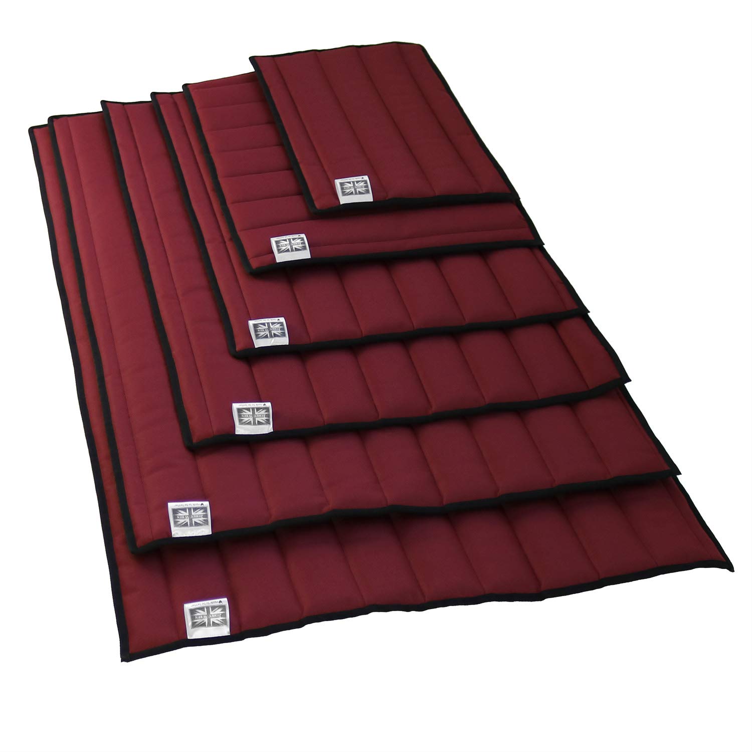 Jenny Wren - Canvas Crate Cage Pad Mattress| Water Resistant | Orthopaedic Permaloft Filling | Non-Slip Underside | Heavy Duty Cage Mat | - 36” x 24” (0.91m x 0.61m) - Maroon