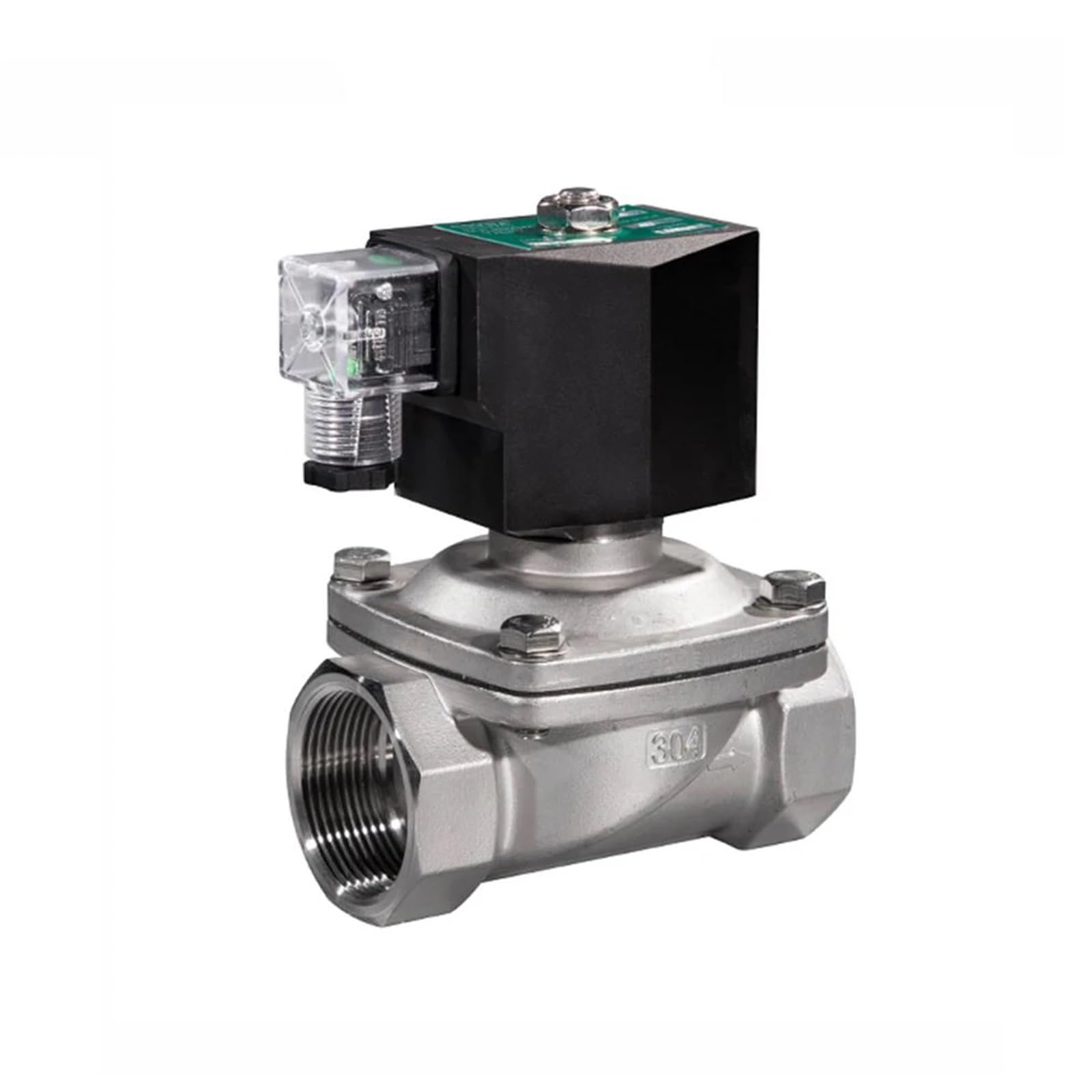 WQGQPXOB DN50 2-inch 2-Way 220V Normally Closed 304 Stainless Steel Low-Pressure Water Solenoid Valve
