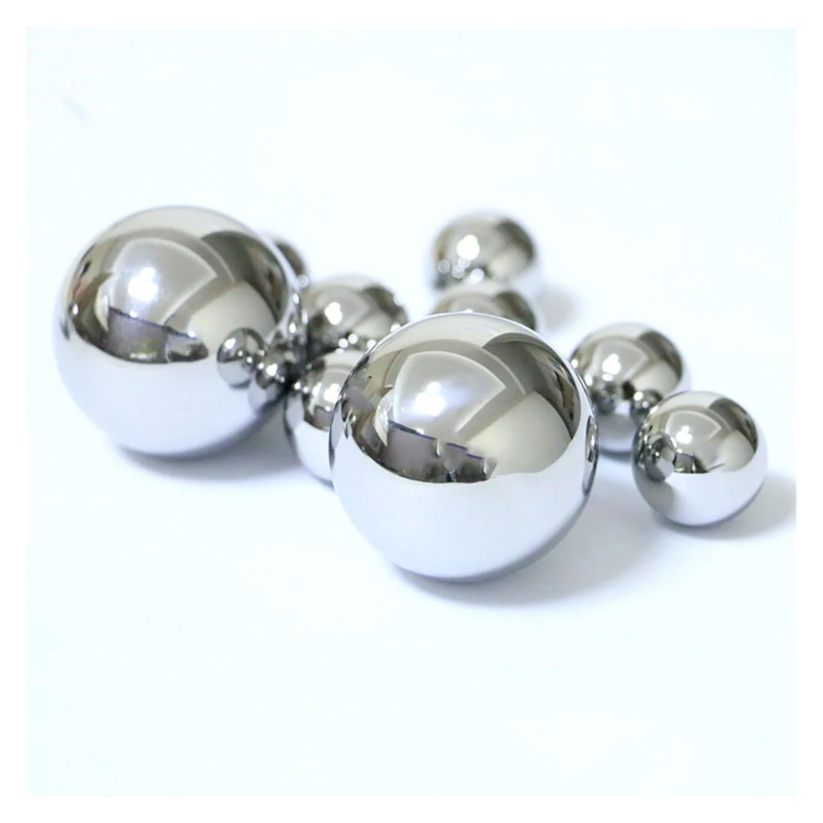 Boule en acier inoxydable 420 solide, diamètre 0.4mm 0.5mm 0.6mm 1mm -12.7mm, perles en acier lisse de haute précision, boule ronde(10mm-50pcs)