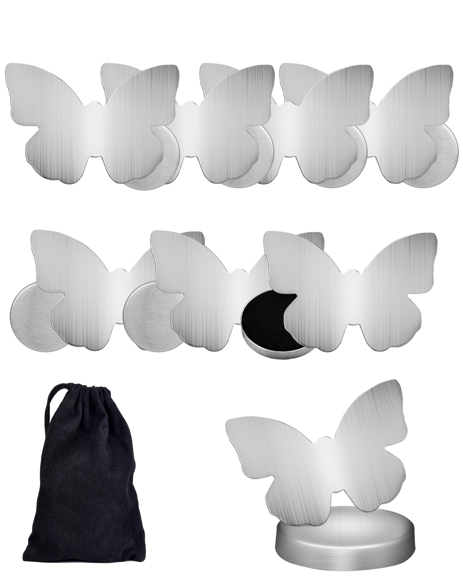 Poids de Nappe Magnétique Acier Inoxydable 53g 8 Pièces Exterieur