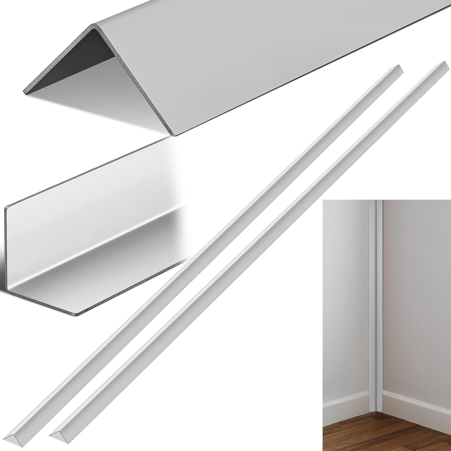 Blulu 2 Pcs 430 Stainless Steel Corner Guards with 90