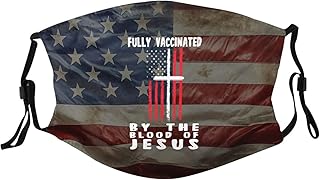 Fully Vaccinated by The Blood of Jesus Face Mask Reusable Adjustable Balaclava Dust Washable for Adult6 Black