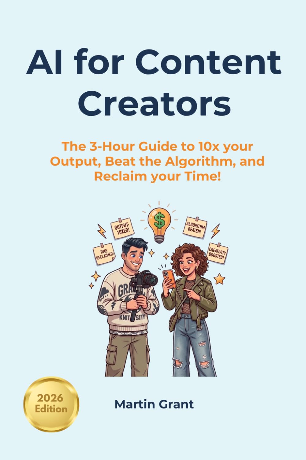 AI for Content Creators: The 3-Hour Guide to 10x Your Output, Beat the Algorithm, and Reclaim Your Time!